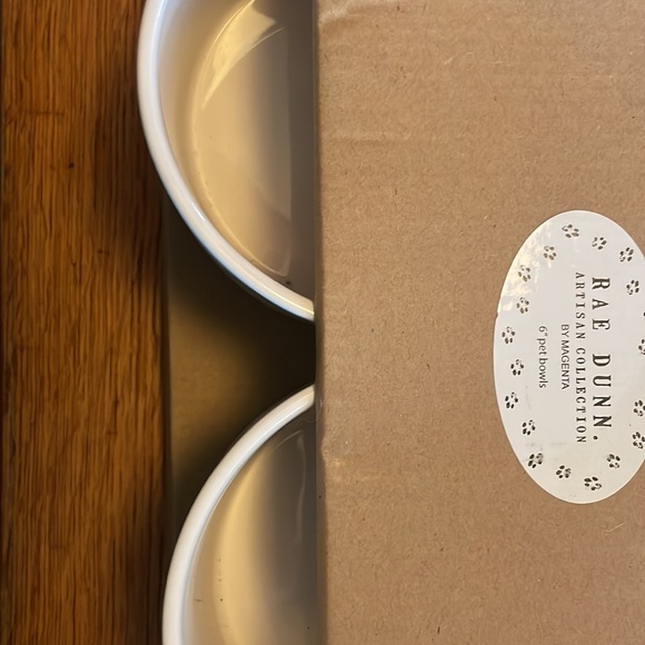 New Rae Dunn dog bowls ceramic by magenta 6” pet bowls - Picture 7 of 7